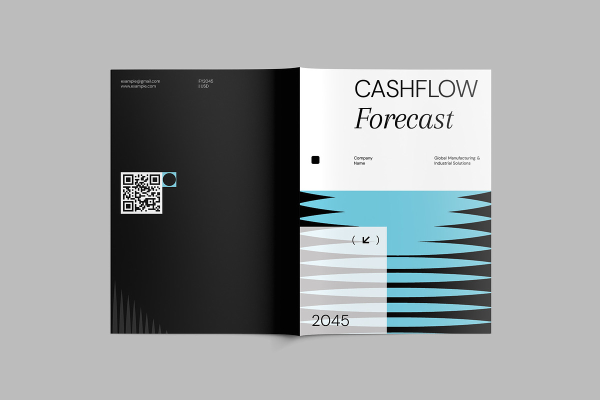 Modern Geometric Cashflow Forecast, a Brochure Template by fakhroo (Photo 2 of 13)
