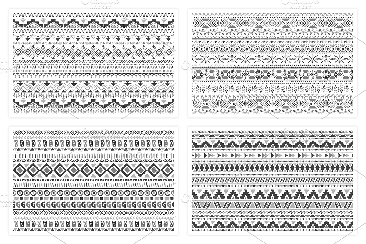 12 Tribal Seamless Patterns, a Pattern Graphic by Vodoleyka (Photo 4 of 5)