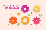 Paper Cut Flowers Card Kit, a Templates & Theme by Boyko Pictures (Thumbnail 2 of 17)