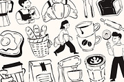Coffee & Bakery Doodle Elements Set, a Food Illustration by Gumico Studio. (Thumbnail 3 of 3)