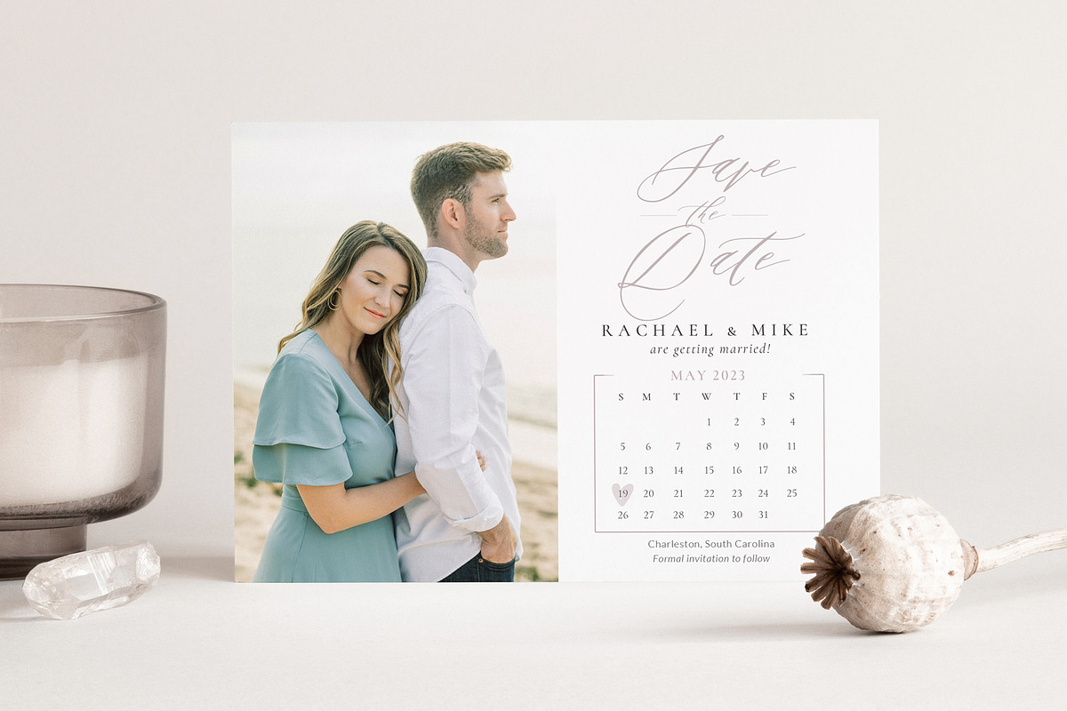 Calendar Save the Date Postcard, an Invitation Template by By Stephanie Design (Photo 3 of 7)