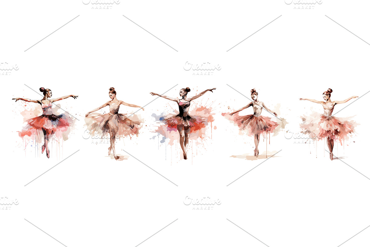 Elegance ballet dancers. Beautiful, an Illustration by LadadikArt