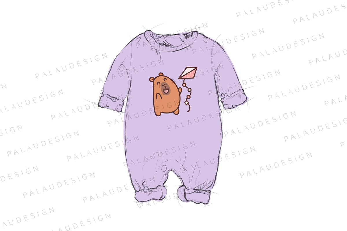 Kawaii Capybara Picnic Character, an Animal Illustration by Palau (Photo 2 of 12)