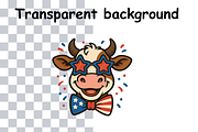 Star-Spangled Cow PNG – Sublimation, a Seasonal Illustration by Smillyy Threads (Thumbnail 2 of 6)