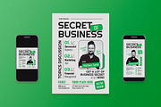 Green Secret of Business Flyer Set, a Flyer Template by Aiyari Graphic (Thumbnail 1 of 3)