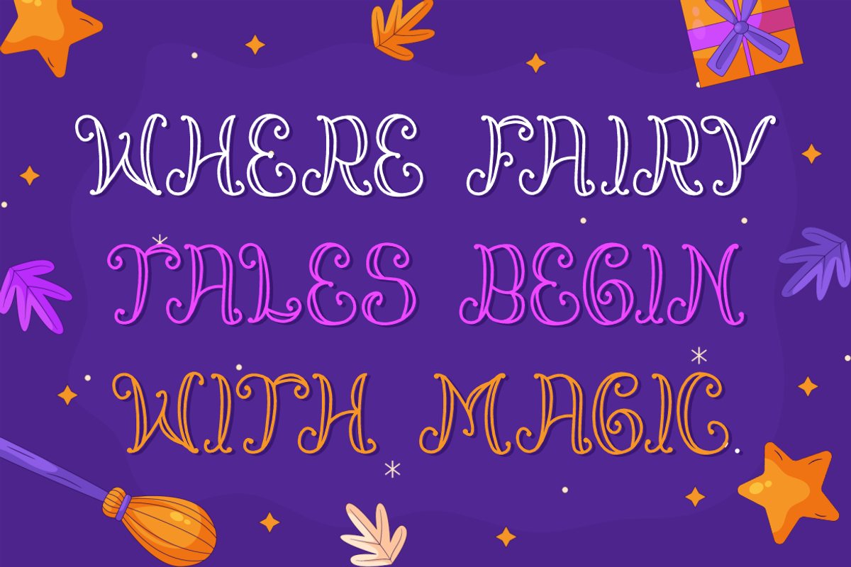 Lumoria Tales - Magical Fantasy Font, a Font by PutraCetol Studio (Photo 4 of 5)