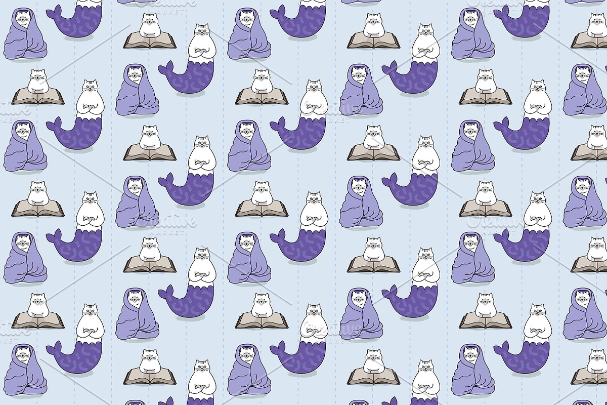 Patterns with strange cats + BONUS, a Pattern Graphic by Lyolya Profitrolya (Photo 2 of 5)