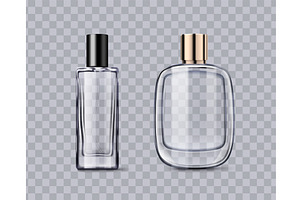 Fragrance glass bottles mockup with, an Object Illustration by art PVP - market