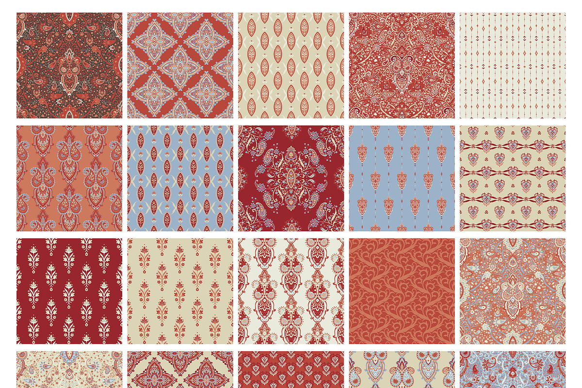 Bohemian Paisley Chic Pattern Set, a Pattern Graphic by Sonulkaster (Photo 2 of 9)
