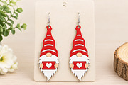 Christmas Gnome Earrings Laser Cut, a Seasonal Illustration by Canvas Craft (Thumbnail 3 of 4)