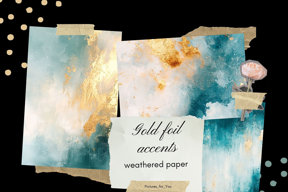 Weathered Painted Paper Pack, a Background Graphic by pictures for you (Photo 6 of 12)