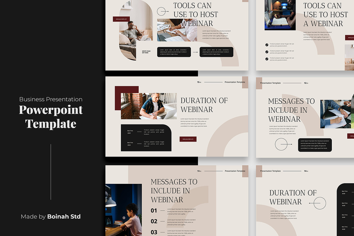 Webinar PowerPoint Template, a Presentation Template by Boinah Studio (Photo 1 of 6)