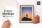 Summer Wood Frame Mockups, a Print Template by urgent studio (Thumbnail 1 of 5)