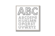 Alphabet Set. Black letters, an Outline Icon by RODINA (Thumbnail 3 of 3)