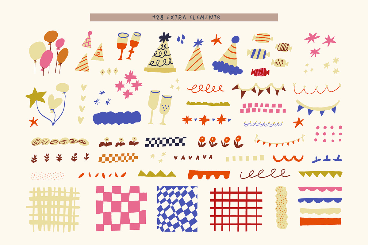 Piece of Cake Birthday Cake Clipart, a Decorative Illustration by Olia (Photo 5 of 19)