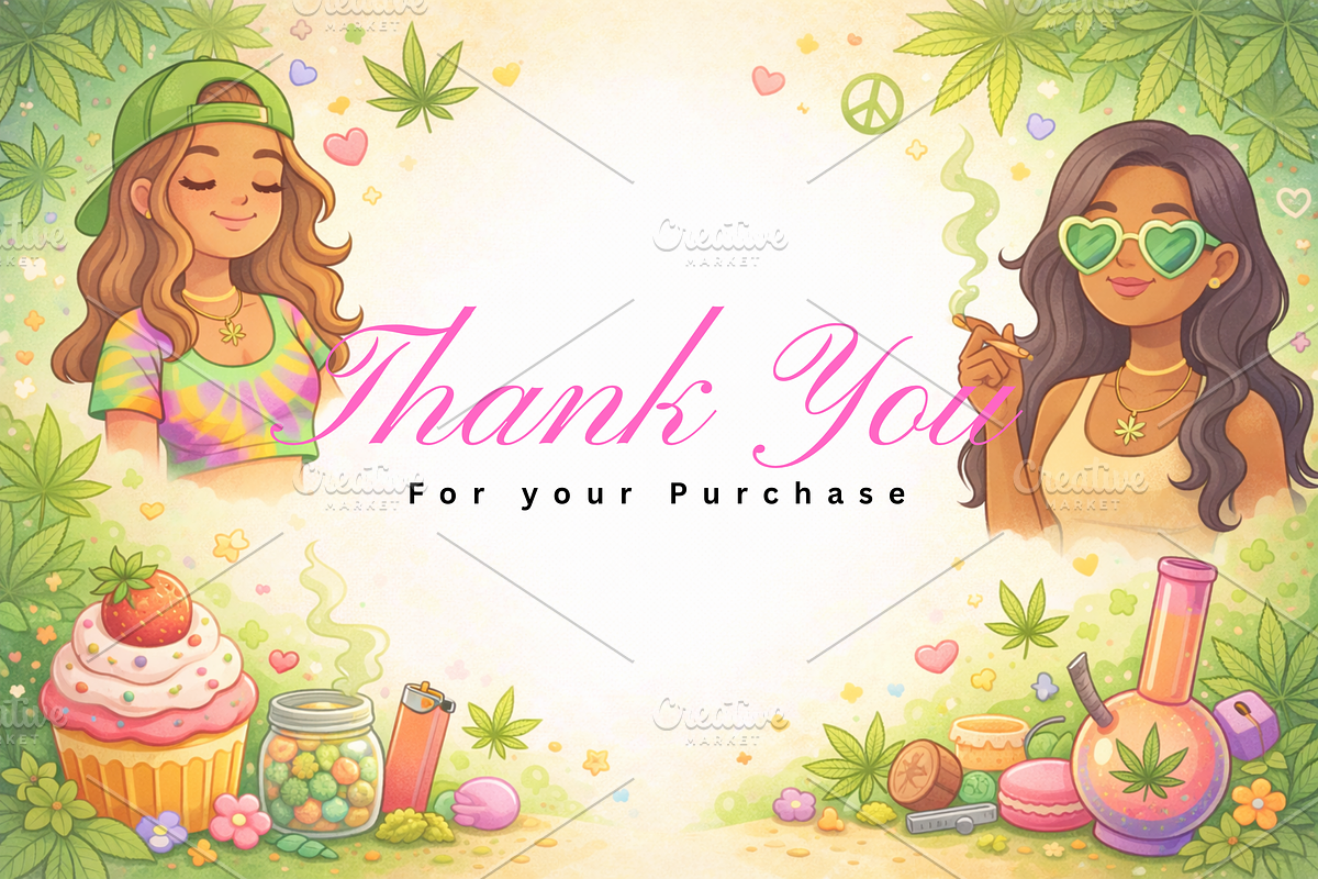 Bold & Easy Stoner Girl Coloring, a Person Illustration by Neon Studio (Photo 3 of 3)