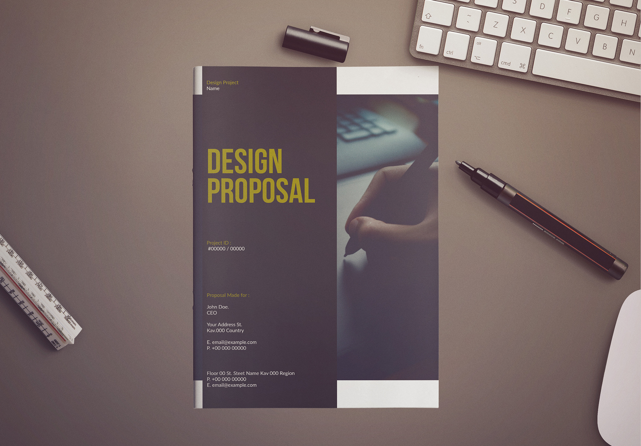 Studio Design Proposal Template, a Stationery Template by Bizz_District ...