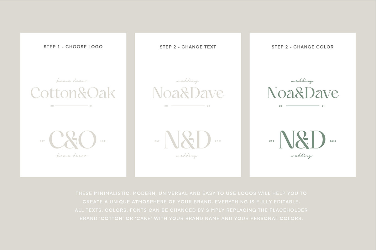 Cotton Minimal Logo Kit PSD,AI,EPS, a Branding & Logo Template by Studio Witzenhausen (Photo 7 of 10)
