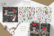 French Bulldogs and Winter Holidays, an Animal Illustration by Wenona (Thumbnail 3 of 8)