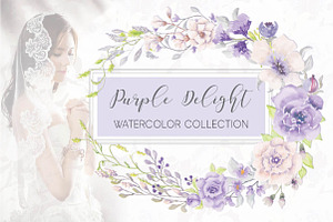 'Purple Delight' Watercolor Collecti, an Illustration by fashionaddict