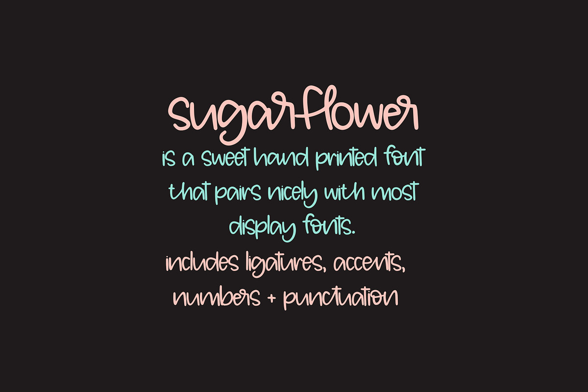 sugarflower, a Font by OnTheSpotStudio (Photo 4 of 4)