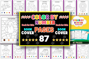 Color by Number Coloring Pages, an Education Illustration by shopcosm