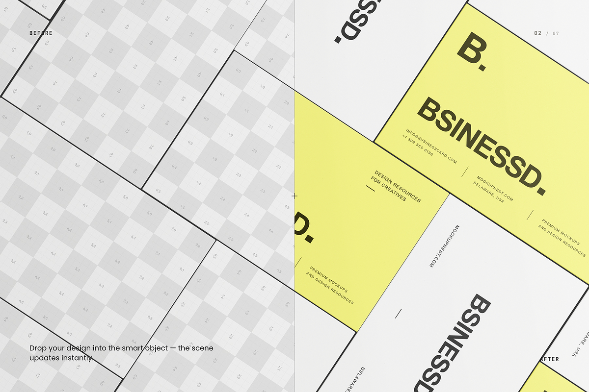 85x55 Business Card Mockup, an Advertising Mockup by Toasin Studio (Photo 2 of 7)