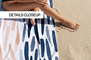 Beach Towel Mockup, a Household Mockup by 1001 mockups (Thumbnail 4 of 11)