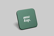Square Button Badge Mockup, a Mockup by DxSLEX (Thumbnail 2 of 5)
