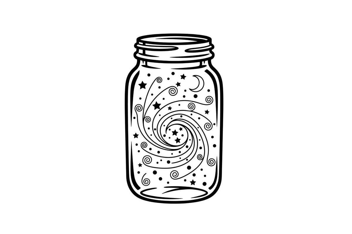 Cosmic Galaxy Jar Design Bundle, an Illustration by Creativeshirt (Photo 10 of 31)