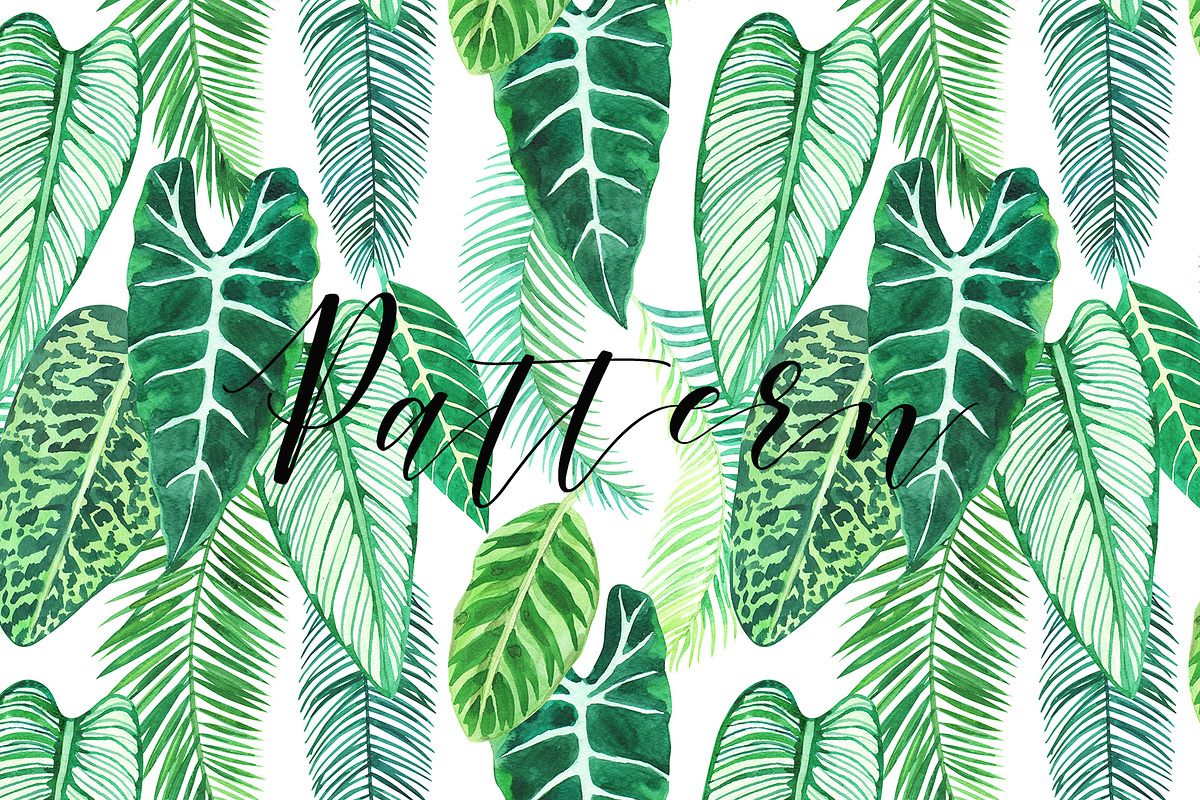 Tropical. Watercolor patterns., a Pattern Graphic by Anyuka (Photo 2 of 10)