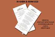 Minimalist Dinner Menu Canva Templat, a Card Template by GraphiCarola (Thumbnail 3 of 6)