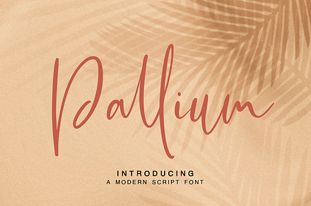 Pallium - a modern script font