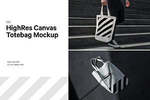 2x Canvas Tote Bag Mockup Bundle