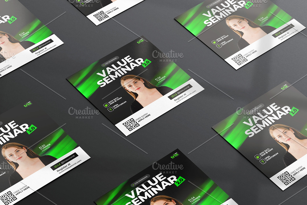 Seminar Digital Flyer | Canva & PSD, a Social Media Template by Vintage Impressions (Photo 4 of 6)