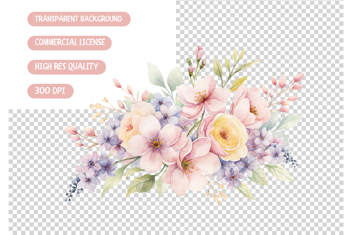 Watercolor Pink Butterfly Clip Art, an Illustration by TatiMockup (Photo 4 of 4)