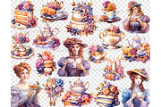 Autumn Clipart Bundle | Tea Party, a Person Illustration by GlamArtZhanna (Thumbnail 4 of 5)