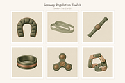Sensory Tools Clip Art, Set of 25, an Education Illustration by LanternkinStudio (Thumbnail 7 of 14)