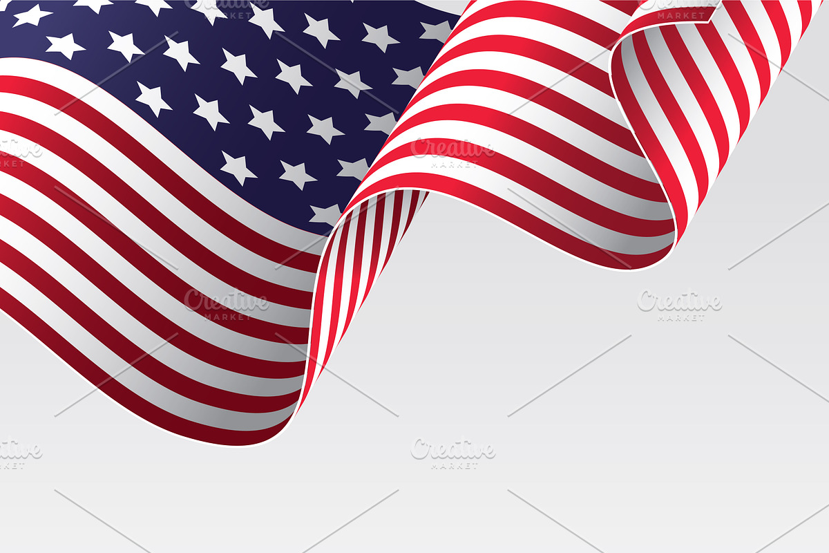 American flag, an Illustration by Traudl's shop
