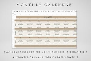 To-Do List & Monthly Calendar Sheet