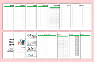 Digital Reading Journal KDP Canva
