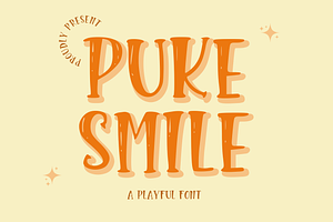 Puke Smile Font