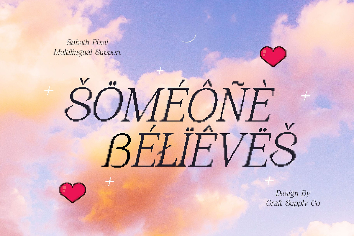 Sabeth Pixel, a Serif Font by Craft Supply Co. (Photo 6 of 8)
