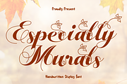 Especially Murals - Calligraphy Font, a Script Font by 177Studio (Thumbnail 1 of 8)