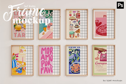 8 Frames Mockup Set | 5x7 Ratio