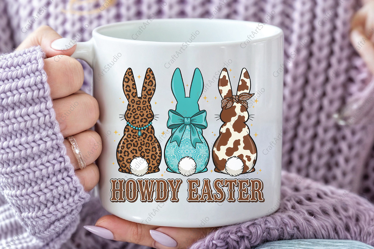 Howdy Easter Western Bunny Png, an Illustration by CraftArtStudio (Photo 4 of 4)