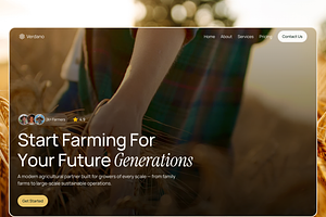 Agriculture Farming Framer Template, a Landing Page Template by Hammad Arif