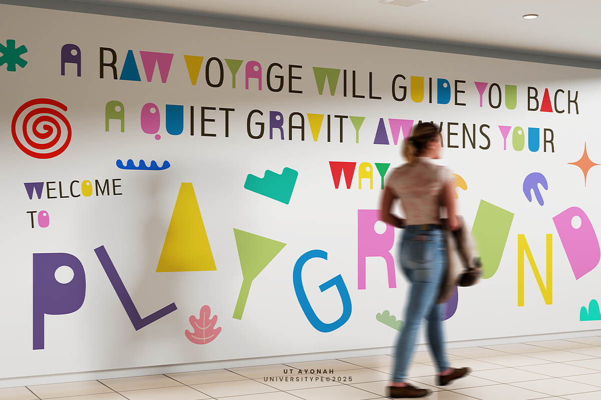UT Ayonah - A Playful Display Font, a Sans Serif Font by Universitype (Photo 8 of 14)