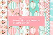 Hot Air Balloon Pink Set, an Illustration by Mia's Graphic Design (Thumbnail 6 of 8)