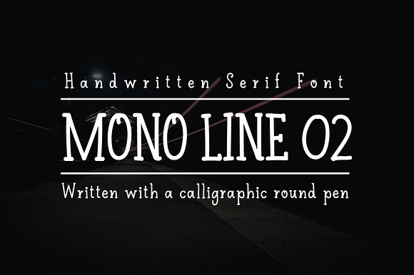60% discount Mono Line 02 serif font preview 6